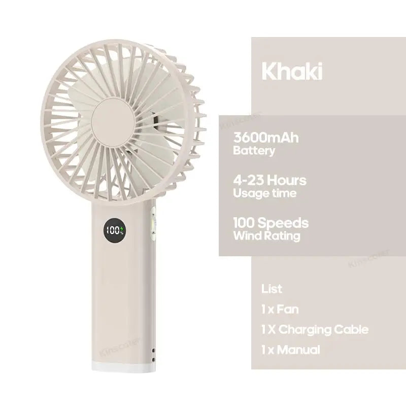 Portable Mini USB Hand Fan ā Personal Rechargeable Cooling Fan for Travel & Desk
