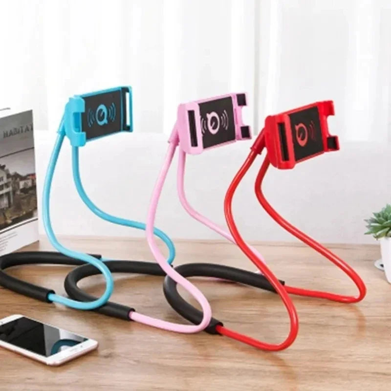 Lazy Neck Phone Holder ā 360° Flexible Mobile Stand for Hands-Free Viewing