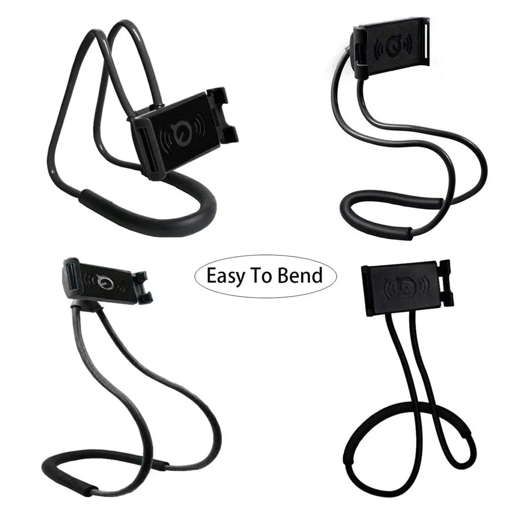 Lazy Neck Phone Holder ā 360° Flexible Mobile Stand for Hands-Free Viewing