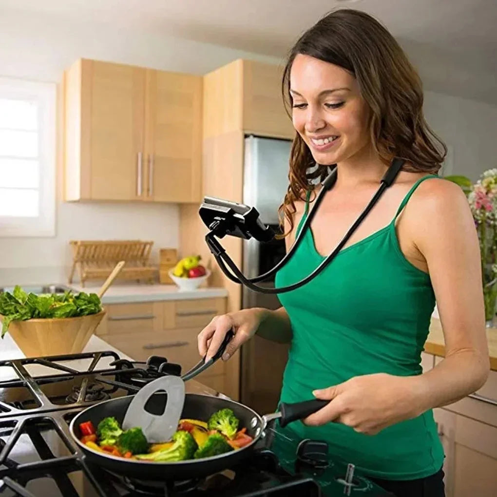 Lazy Neck Phone Holder ā 360° Flexible Mobile Stand for Hands-Free Viewing