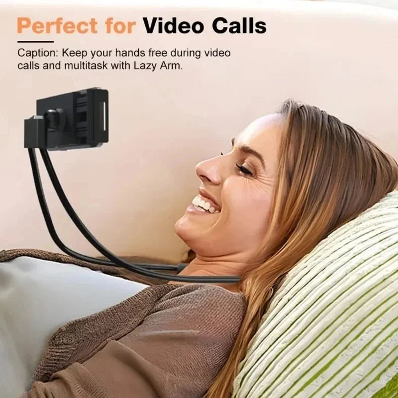 Lazy Neck Phone Holder ā 360° Flexible Mobile Stand for Hands-Free Viewing