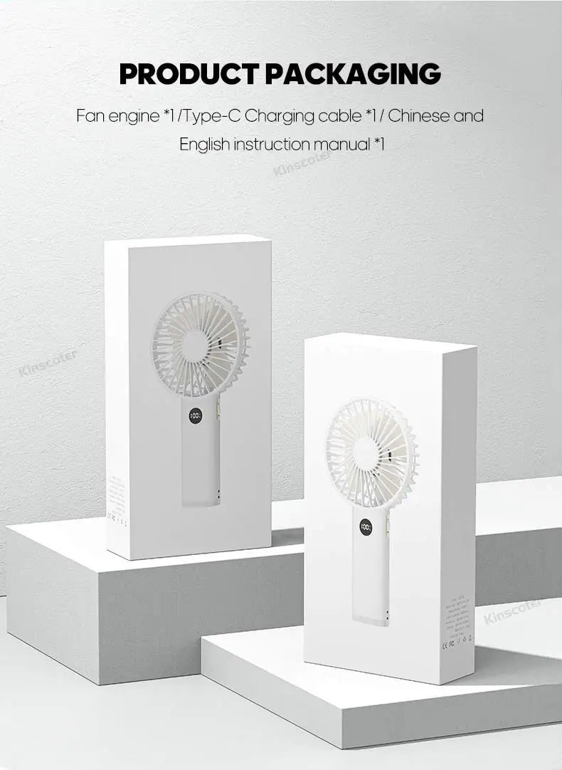Portable Mini USB Hand Fan ā Personal Rechargeable Cooling Fan for Travel & Desk