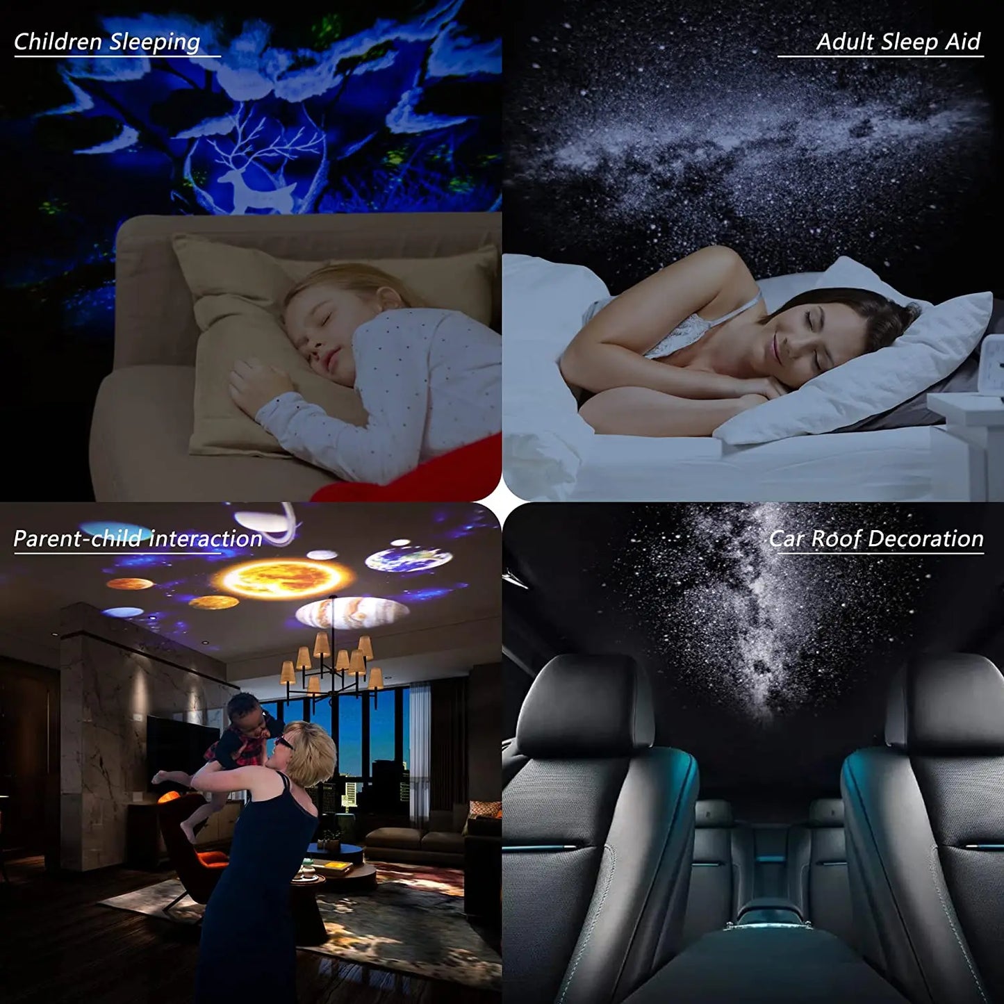 LED Star Projector Night Light – Galaxy Light with Remote & Music