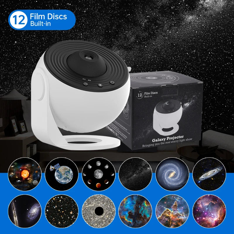 LED Star Projector Night Light – Galaxy Light with Remote & Music