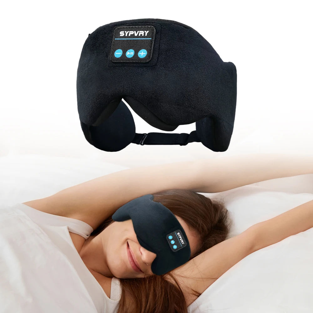 Bluetooth Sleeping Eye Mask with Built-in Headphones – Comfortable Sleep & Music