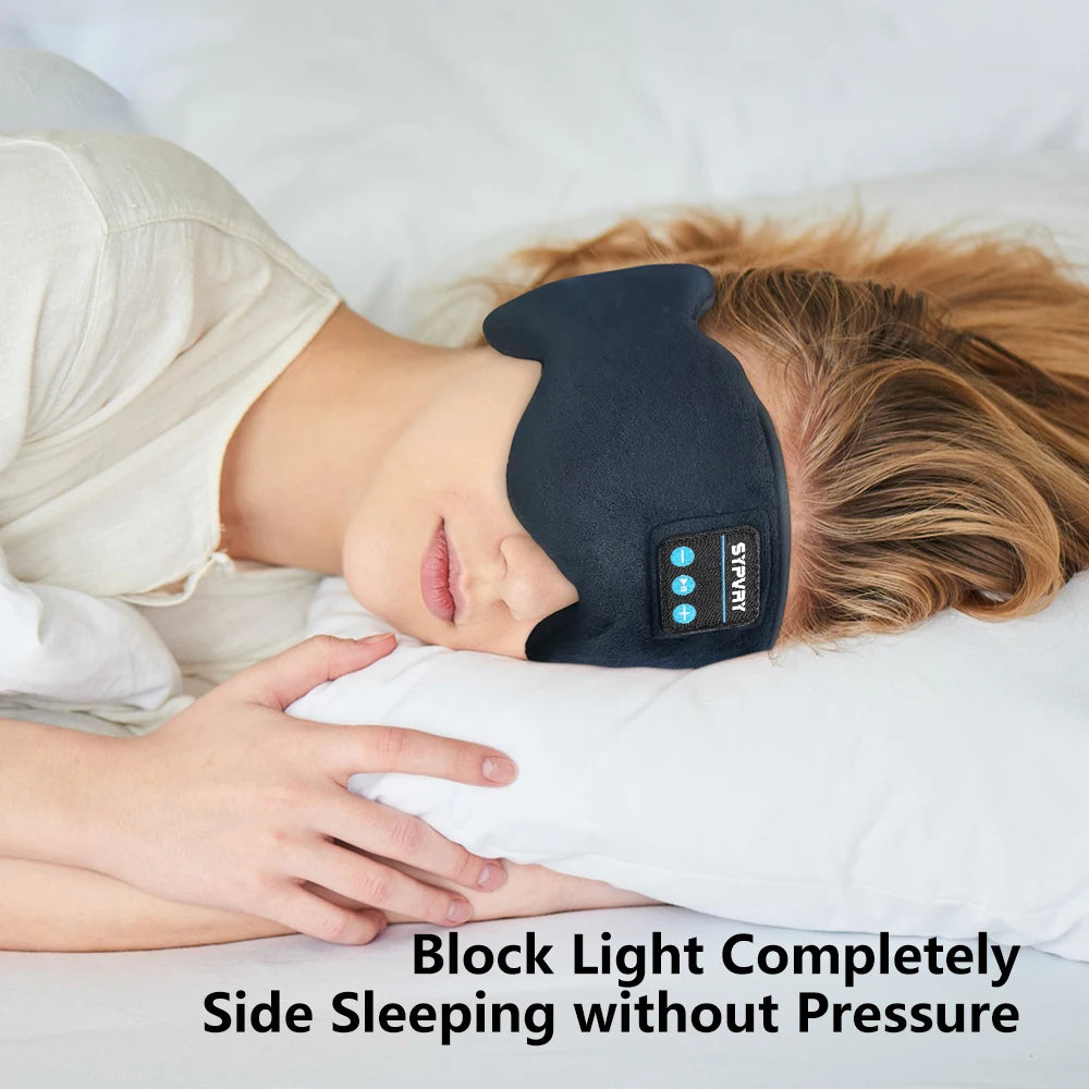Bluetooth Sleeping Eye Mask with Built-in Headphones – Comfortable Sleep & Music