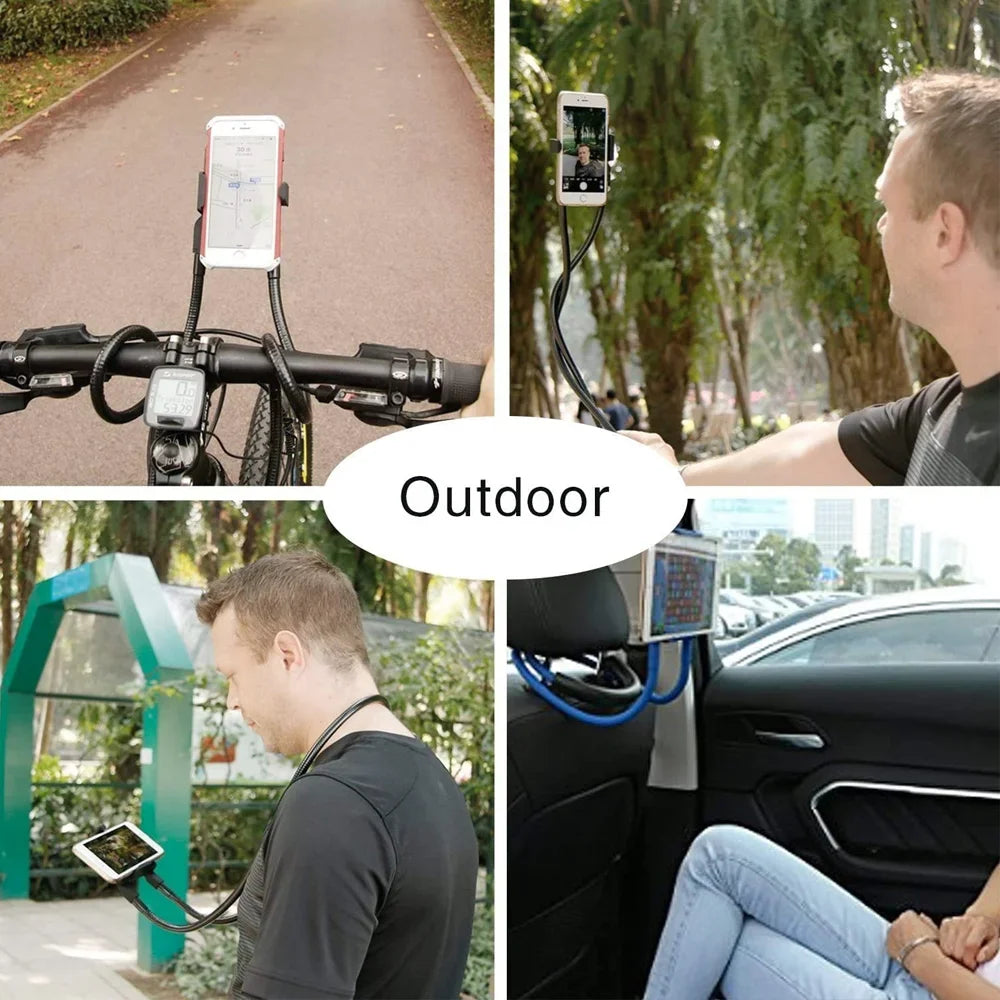 Lazy Neck Phone Holder – 360° Flexible Mobile Stand for Hands-Free Viewing