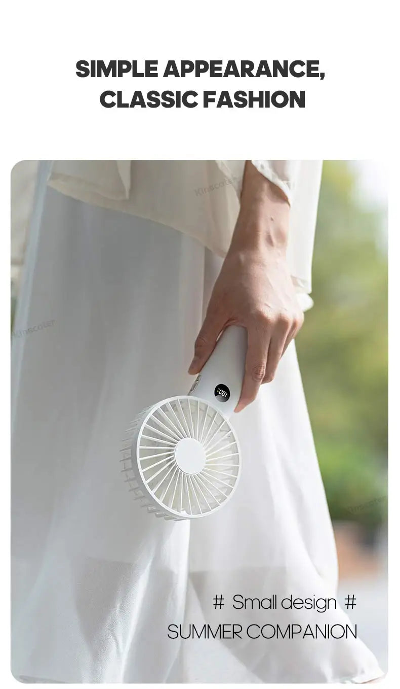 Portable Mini USB Hand Fan – Personal Rechargeable Cooling Fan for Travel & Desk